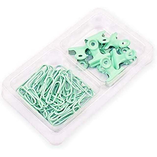 6 abrazaderas de papel para archivos, clips de carpeta de metal, 40 clips de papel para bolsas de alimentos, fotos, oficina en casa y escuela (rosa) Zhivalor CZBG-HY140-2