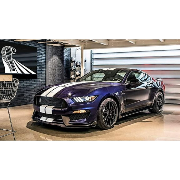 Iconic Arts Supercar Laminated 24x36 Poster: Ford Mustang Shelby GT-350 Muscle Car