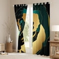 thumbnail image 3 of Erosebridal Blackish Green Gold Blackout Curtains Boho Minimalist Curtains & Drapes, Hippie Rose Flower Curtains 1950s Fifties Old Fashion Black Out Curtains, Aesthetic Abstract Window Drapes, 3 of 6