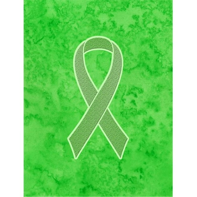 Carolines Treasures AN1212CHF Lime Green Ribbon for Lymphoma Cancer Awareness Canvas House Flag Size - 28 x 40 In.