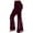 Wine, variant on Women's Solid High Waist Gothic Tight-fitting Pants Lace Tie Wide Leg Pants