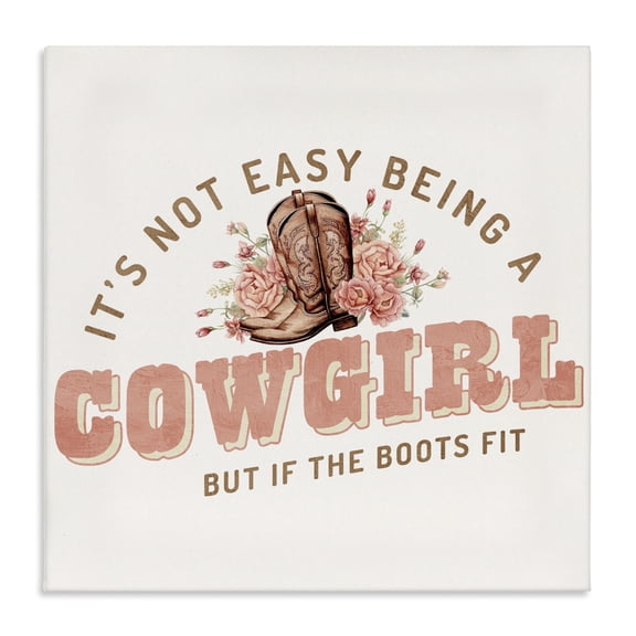 Not Easy Being Cowgirl Canvas Wall Art, design by Kim Allen