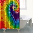 thumbnail image 4 of Colorful Tie Dye Pattern Shower Curtain 72"x72" ,Bathroom Decorative Shower Curtains Set with 12 Hooks,Modern Waterproof Washable Shower Curtain, 4 of 6