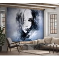 thumbnail image 2 of Abstract Wallpaper Wall Mural - Blue Enigma, 2 of 6
