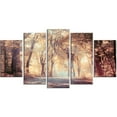 thumbnail image 2 of Tableau sur toile imprimée Design Art Paysage forêt magnifique Automne en or, 2 of 2