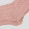 thumbnail image 5 of Women's Crew Socks Classic Cable-Knit Cotton for Casual Stability and Comfort 2 Pairs - Pink, 5 of 6