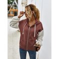 thumbnail image 4 of REDHOTYPE Women's Button Long Sleeve Brushed Jacket Coats with Pockets, 4 of 7