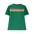thumbnail image 4 of Youyipin Womens Tops Color Block Summer Tops For Women Rainbow Striped Shirt Short Sleeve Casual Shirts Business Casual Dressy Blouse Spring Tops For Women, 4 of 5