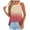 Watermelon Red, variant on QUINDOS Womens Tops Green Ribbed Summer Printed Round Neck Pullover Fashionable Casual Round Neck Strap Button Tops Womens Tank Tops