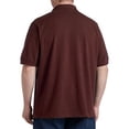 thumbnail image 2 of Big + Tall Essentials by DXL Men's Big and Tall  Men's Pique Mesh Short-Sleeve Polo Shirt, Port, 6XL, 2 of 5