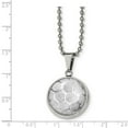 thumbnail image 2 of White Stainless Steel necklace Ball (Beaded) with pendant Themed Clear Men's 22 in 22.81 mm 2.33, 2 of 2