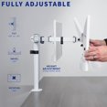 thumbnail image 3 of VIVO Support de Bureau pour Double Moniteur, Support Robuste Entièrement Ajustable, Convient à 2 Écrans LCD LED jusqu'à 30 Pouces, Blanc, Support-V002W, 3 of 4