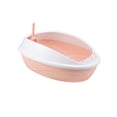 thumbnail image 2 of Open Top Pet Litter Tray Cat Sand Box Portable Splashproof Cat Litter Basin Pink, 2 of 8