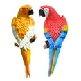 thumbnail image 5 of Vsenkes 2 Pieces Parrot Figurines Tree Ornaments Tree Decor Weatherproof Animal Lifelike Yellow Red, 5 of 9
