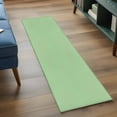 thumbnail image 4 of Green Large Area Rugs for Bedroom Living Room, Soft Non Slip Carpet Bedside Rug, Minimalist Solid Color Modern Abstract Rectangular Floor Cover Kitchen Accent Rug 2'x6' for Dining Room/Office, 4 of 9