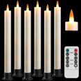 thumbnail image 1 of Velas LED sin llama para ventana Da de 24,4 cm con batería, control remoto y temporizador, paquete de 6, 1 of 6