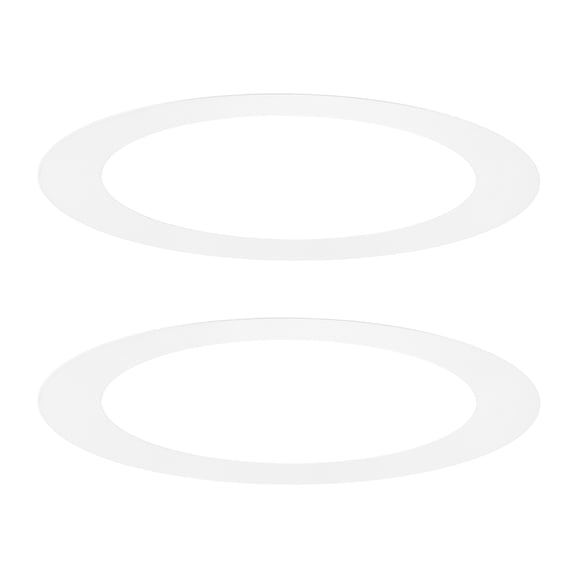 Uxcell Paquete de 2 Anillos Goof para Luces Empotradas de 6", 5.9" ID 8.1" OD Anillo de Recorte de Acero Duradero Montaje Flush Blanco