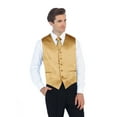 thumbnail image 3 of Gioberti Men's Formal 4pc Satin Vest Necktie Bowtie and Pocket Square, 3 of 4