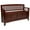 Walnut, variant on Linon Cynthia Slat Back Wood Bench with Flip Top Storage, 50"L x 17.25"D x 32"H, Walnut Brown