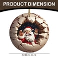 thumbnail image 3 of Break Through Santa Christmas Ornament Christmas Oranment Xmas Tree Decoration Fun 2024 Christmas Ornament, 3 of 9