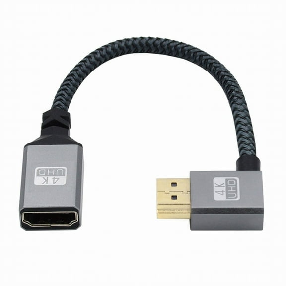 Xiwai HDMI 1.4 Type A Male to A Female Extension Cable Left Angled 90 Degree Support HDTV 4K 60hz 3D
