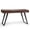 Distressed Charcoal Brown, variant on Lowry 54 inch Wide Solid Wood Modern Industrial Desk in Walnut