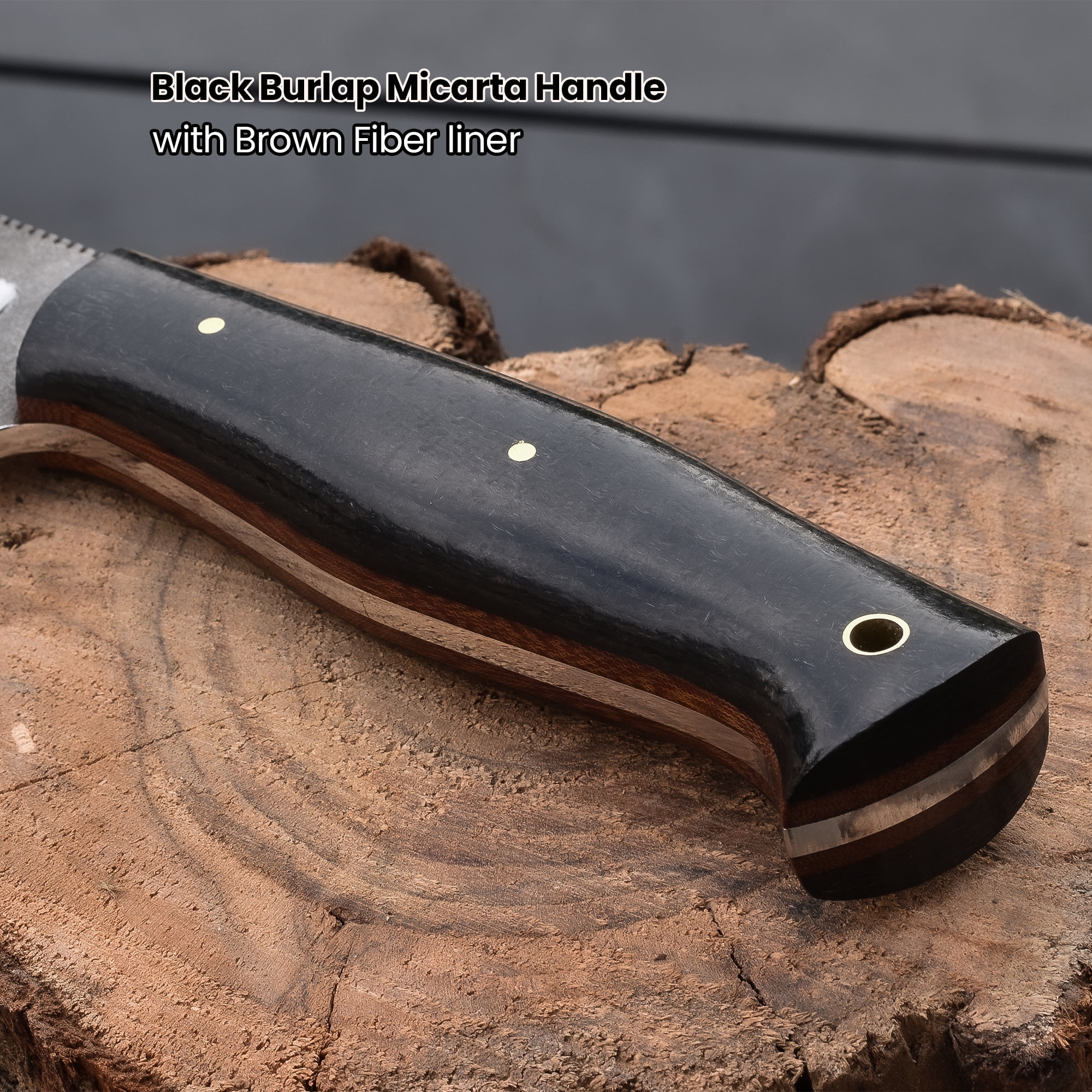 Knives Ranch 3095 440C Steel Bushcraft Knife with Micarta Handle – Fixed Blade Outdoor Knife, Durable Camping, Survival, Hunting & Utility EDC Tool