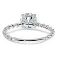 thumbnail image 5 of 14k White Gold Solitaire 2.2ct. Round Twisted Band Moissanite Engagement Ring Size 6.5, 5 of 7