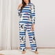 thumbnail image 2 of Balery Bulldog Friend Conjunto de Pijama con Estampado para Mujer, Conjunto de Dos Piezas con Manga Larga, Ropa de Dormir Suave con Bolsillos, Pijamas Cómodos-Small, 2 of 7