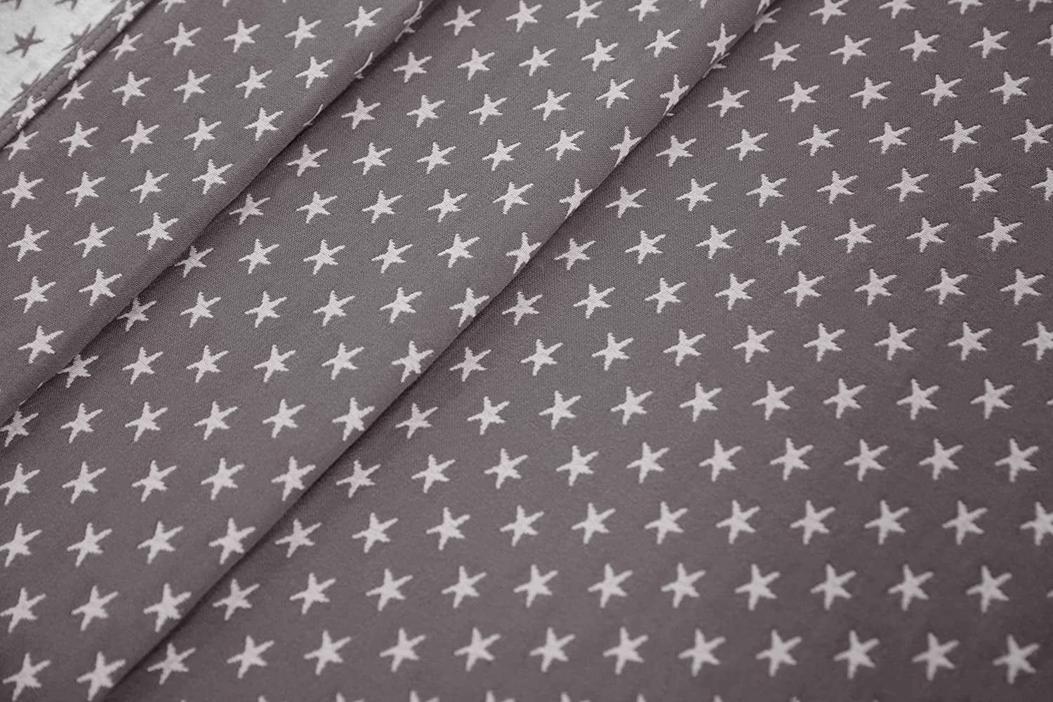 Sterling Creek Dawson Gray White Star Muslin Blanket Three Layers Lightweight Cotton Gauzy Blanket Queen