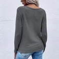 thumbnail image 4 of CEHVOM Women Long Sleeve Knotted Solid Color V Neck Pullover Knitted Sweater, 4 of 4