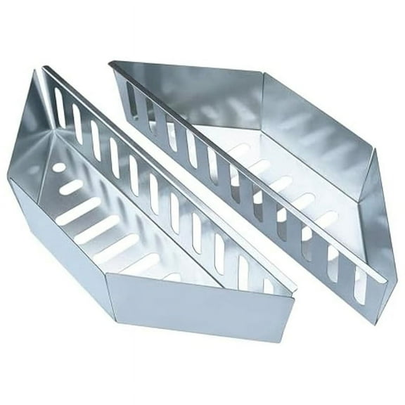 2Pcs Charcoal Basket BBQ Grill Basket Holders Grilling Accessories Replacement for 22In Barbecue galvanized steel plate