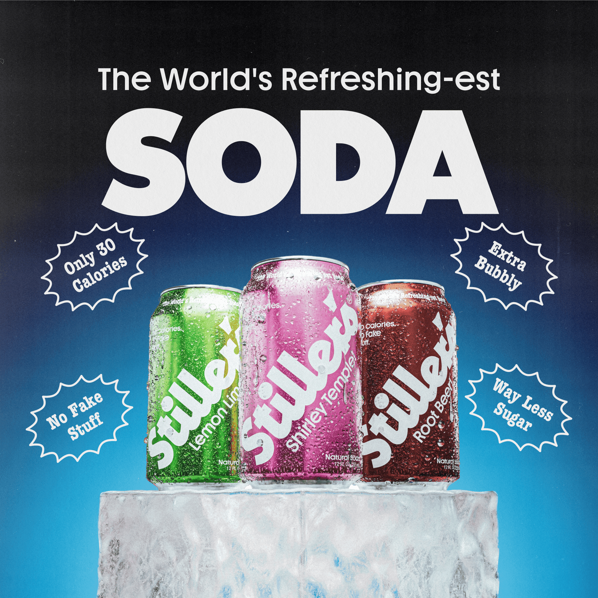 Stiller's Soda Variety Pack (Shirley Temple, Root Beer, Lemon Lime), 12 oz, 12 Pack Cans