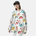 thumbnail image 5 of Balery Dinosaur Men's Women's UPF 50+ Sun Protection Lightweight Hoodie Performance Long Sleeve Shirt for Fishing Running-Small, 5 of 9