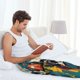 thumbnail image 5 of Balery Modern Hip-Hop Skull Pantalones de pijama para hombre, pijama ultraligero, pantalón de descanso-X-Large, 5 of 6