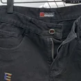 thumbnail image 5 of Pantalones vaqueros cortos rectos negros para hombre, pantalones cortos de mezclilla con gráficos para hombre, originales, nuevos, elásticos, con cremallera, moda coreana, talla XL, 5 of 5