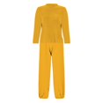 thumbnail image 5 of Gibobby Conjunto dama pants y sudadera afelpada Conjunto de pantalones deportivos casuales para mujer, suéter de punto de color sólido, manga larga, pantalone(Amarillo,XL), 5 of 5