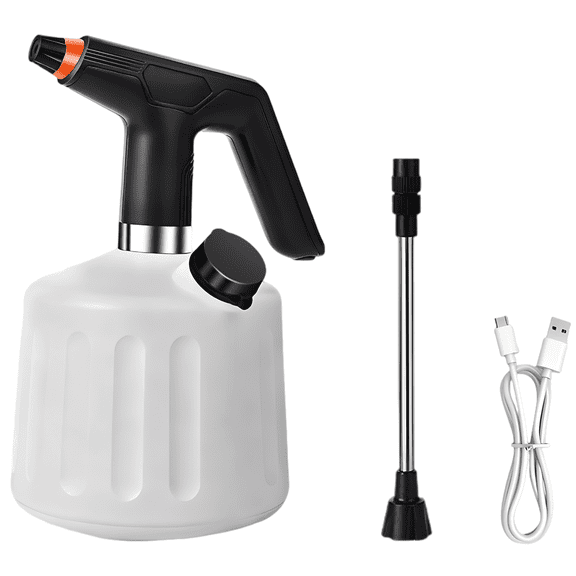 67.6 fl oz / 2000 ml Electric Spray Bottle Rechargeable Plant Mister, Portable Garden Sprayer with Extension Wand, Adjustable Nozzle, USB-C Charging, Lightweight Design for Gardening, Cleaning