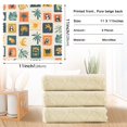 thumbnail image 6 of Yayeee 6 Pack Kitchen Dish Cloths Set for Washing Soft Drying Absorbent Microfiber Towels, Beige Playful Stamp, 6 of 9