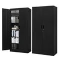 thumbnail image 3 of BESFUR Metal Storage Cabinet - 87“H Garage Cabinet with Adjustable Shelves & Top Cabinet - Tall Black Cabinet for Office, Garage, Home - Black, 3 of 7