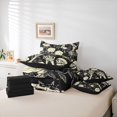 thumbnail image 6 of Homewish Dark Halloween Skeleton 7-Piece Twin Bedding,Vintage Rose Pattern Bedding Comforter Set,Black Cream,Black Reversible, 6 of 8