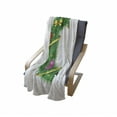 thumbnail image 4 of Christmas Alphabet Soft Flannel Fleece Throw Blanket, C Letter with Holiday Ornaments Baubles Fir Tree, Cozy Plush for Indoor and Outdoor Use, 60" x 80", White Green and Dark Yellow, by Ambesonne, 4 of 6