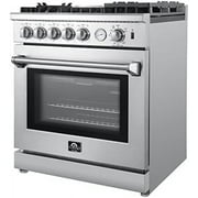 Forno Lazio 30-Inch Freestanding Gas Range, 4 Burners, Convection Oven, Energy Efficient