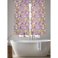 thumbnail image 5 of Lemon Tree Birds Sheer Curtains 63 Inch Length 2 Panels Set, Yellow Botanical Pink Floral Voile Window Treatment Rod Pocket Curtains Sheers Drapes for Bedroom/Living Room/Kitchen 52x"63"x2, 5 of 7