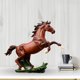 thumbnail image 2 of Estatua de caballo de pie Sunnimix estatuilla de caballo de resina marrón, 2 of 5