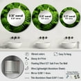 thumbnail image 4 of Designart "Green Fern Fonds Nature s Elegance I" Floral Rund Mirror For Wall Decor - Large Green Round Print Mirror - Round Modern Mirror - Wall Mounted Round Large Mirror - 29" x 29", 4 of 6
