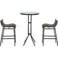 thumbnail image 4 of 3-Piece Bistro Set with Easy-Clean Table / Relaxing in Sunrooms and Gardens, 4 of 6