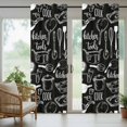thumbnail image 1 of Outdoor Waterproof Patio Curtain 95" Length-1 panel,Farmhouse Cooking Tools on Black Outside Privacy Curtains Blackout Grommet Drapes for Porch Pergola,Abstract Graffiti Art, 1 of 8