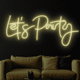 thumbnail image 2 of Craftnamesign Let's Party Neon Sign, Party Wall Art Home Party Decor Birthday Party Sign, 2 of 4