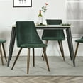 thumbnail image 3 of Homy Casa Dining Chairs Set of 2, Velvet Dining Chairs with Backrest for Kitchen, Dining Room, Bedroom, Living Room, Green, 3 of 10